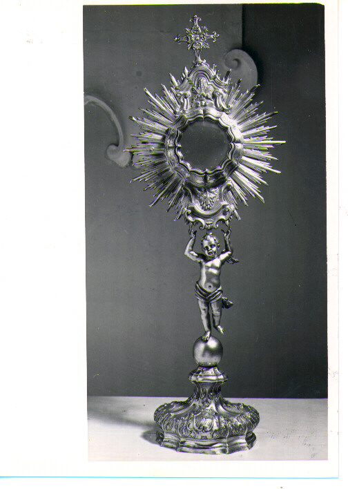 ostensorio - a raggiera - bottega napoletana (sec. XVIII)