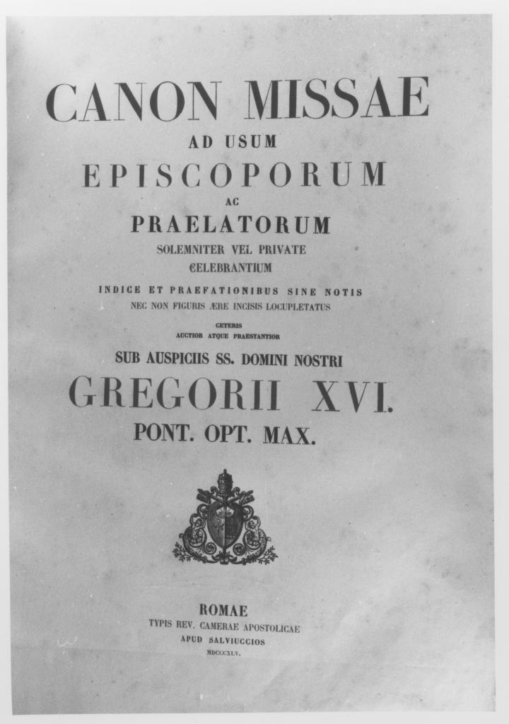 coperta di libro liturgico - bottega romana (sec. XIX)