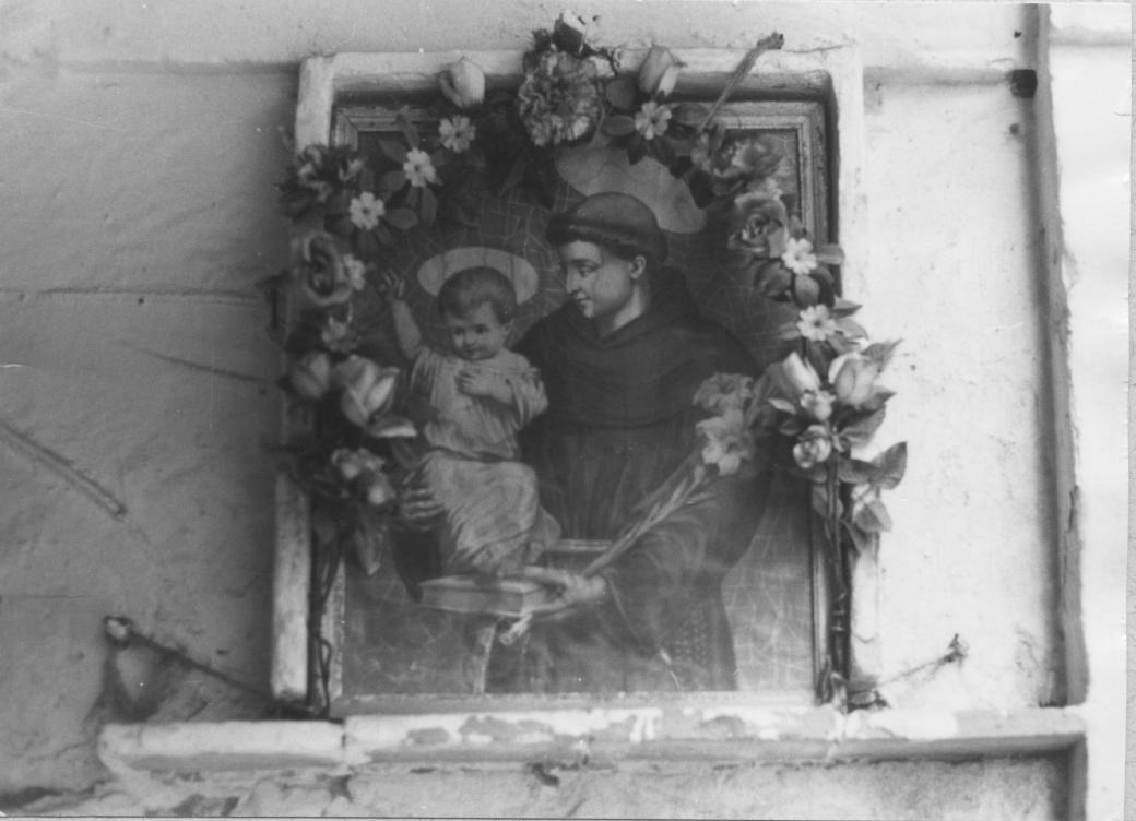 Sant'Antonio da Padova con il bambino (edicola) - ambito Italia meridionale (primo quarto sec. XX)