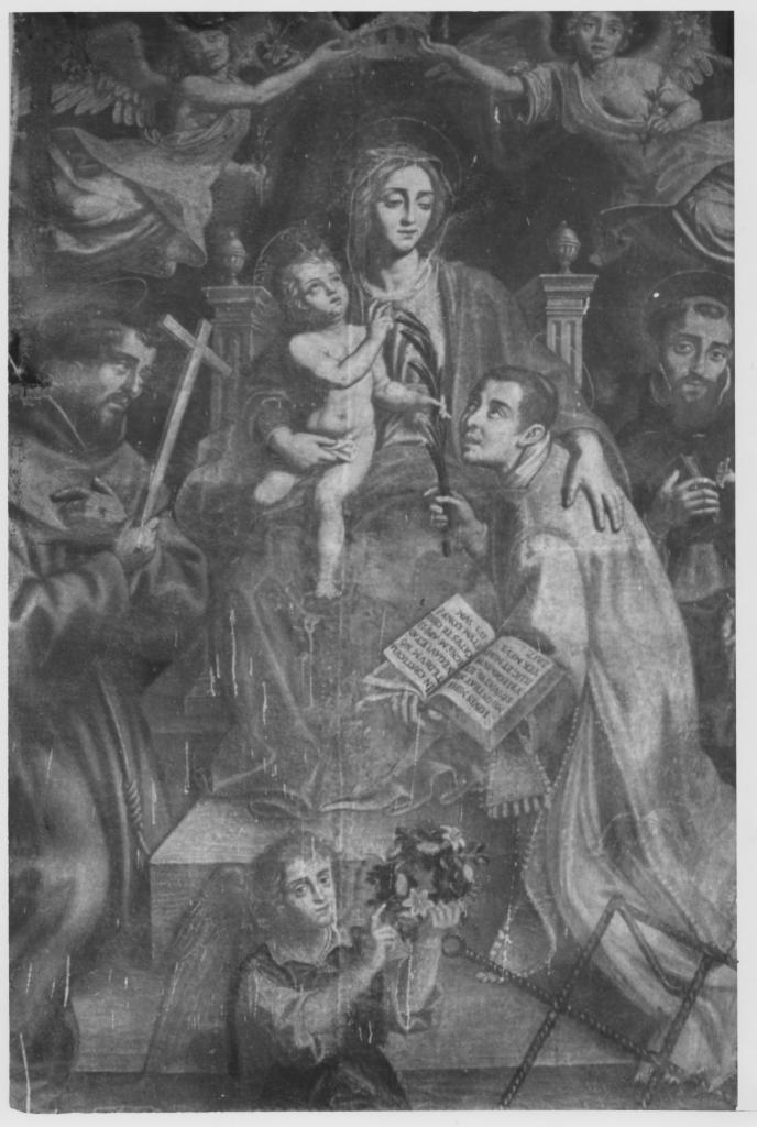 Madonna con Bambino e Santi (dipinto) di Giovanni de Gregorio detto Pietrafesa (attribuito) (sec. XVII)