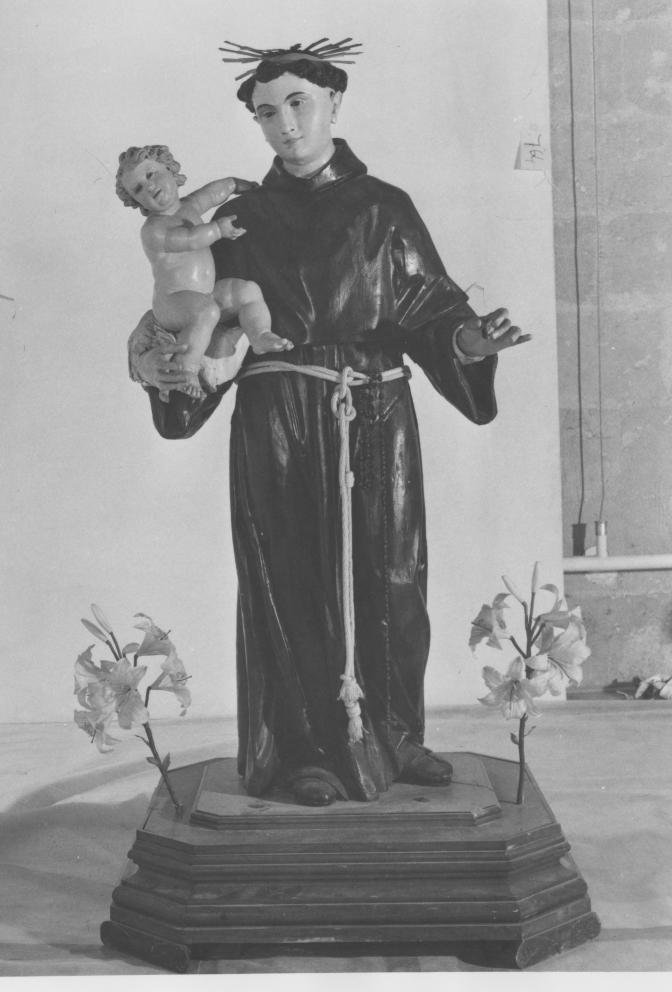 Sant'Antonio da Padova (scultura) - bottega napoletana (fine/inizio secc. XVII/ XVIII)