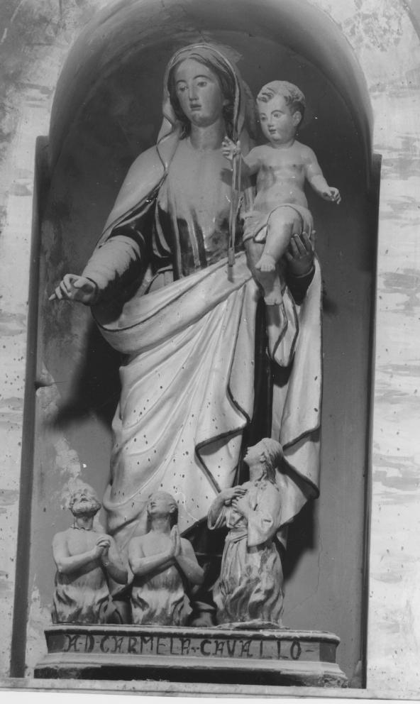 Madonna del Carmelo che intercede per le anime del purgatorio (statua) - bottega lucana (sec. XIX)