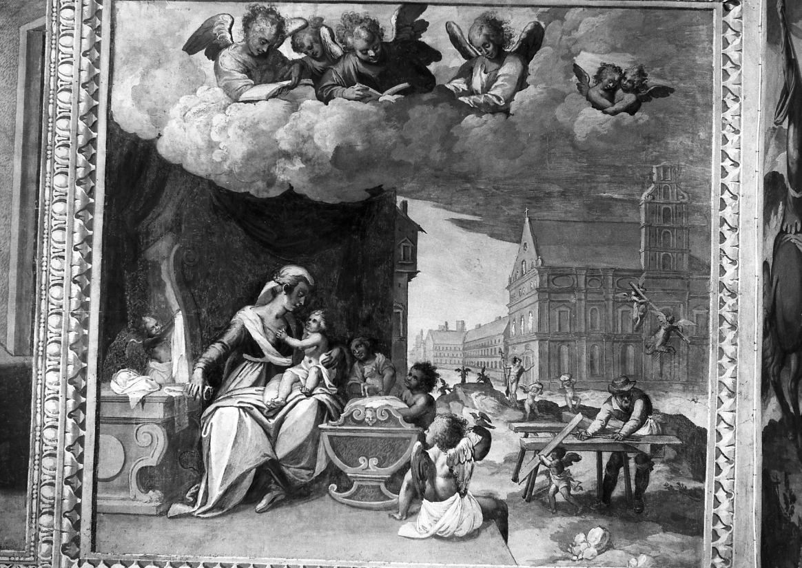 Sacra Famiglia (dipinto, ciclo) di Ferro Pietro Antonio (sec. XVII)