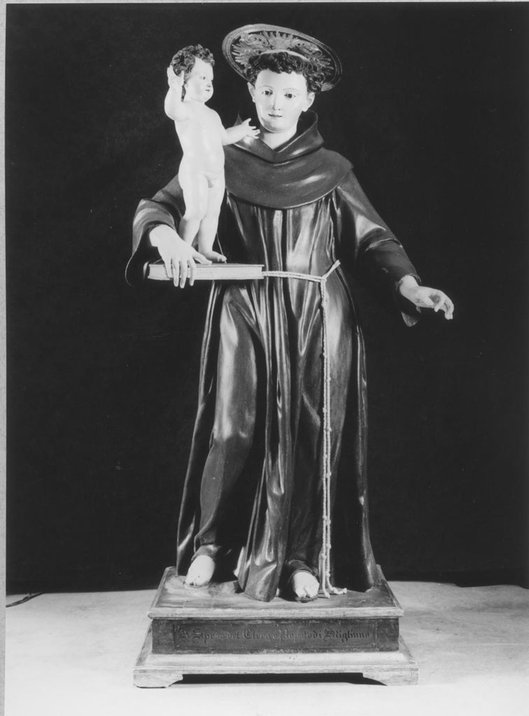 Sant'Antonio da Padova (statua, opera isolata) - bottega napoletana (sec. XIX)