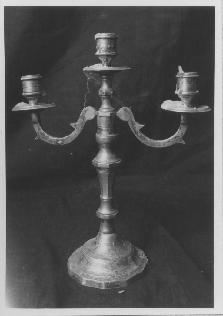 candelabro, opera isolata - bottega lucana (sec. XIX)