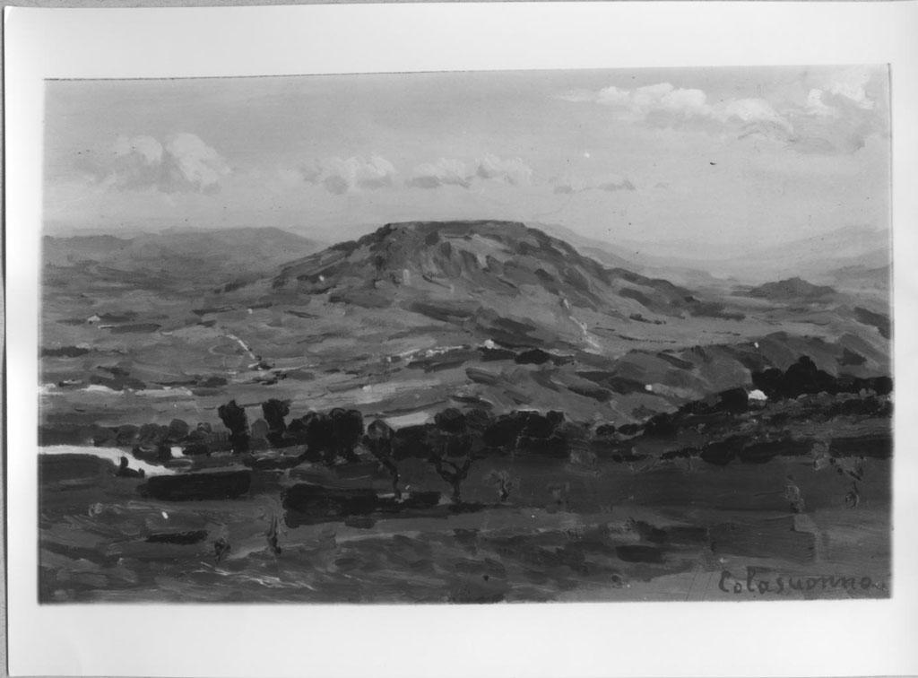 Paesaggio irsinese, paesaggio (dipinto) di Colasuonno Cesare (sec. XX)
