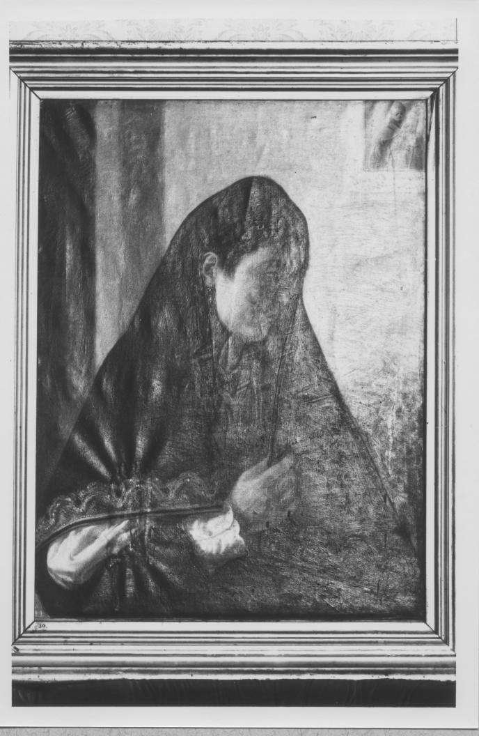 figura femminile (dipinto) di La Creta Vincenzo (sec. XIX)