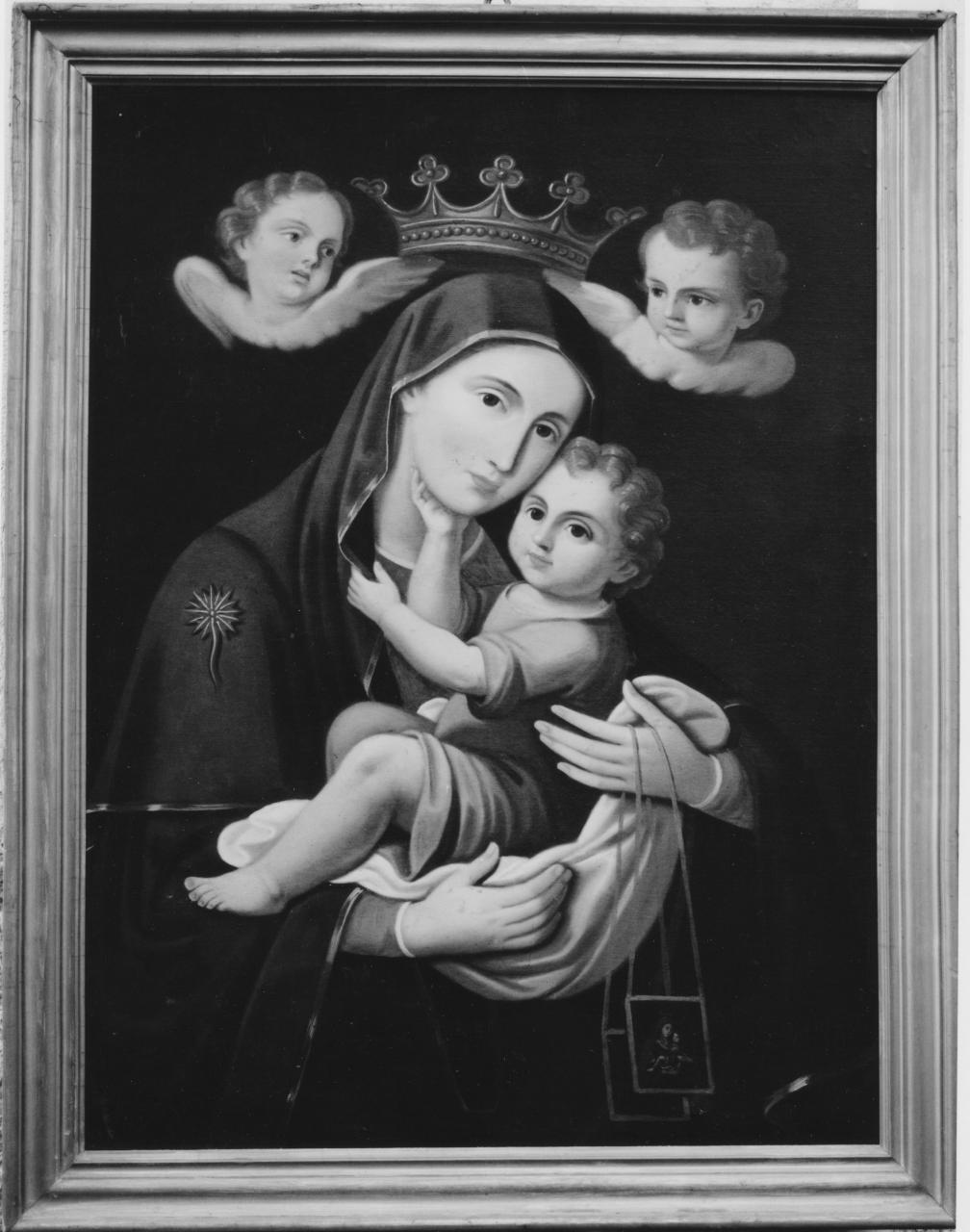 Madonna del Carmine, Madonna con Bambino (dipinto) - ambito Italia meridionale (fine/inizio secc. XVIII/ XIX)