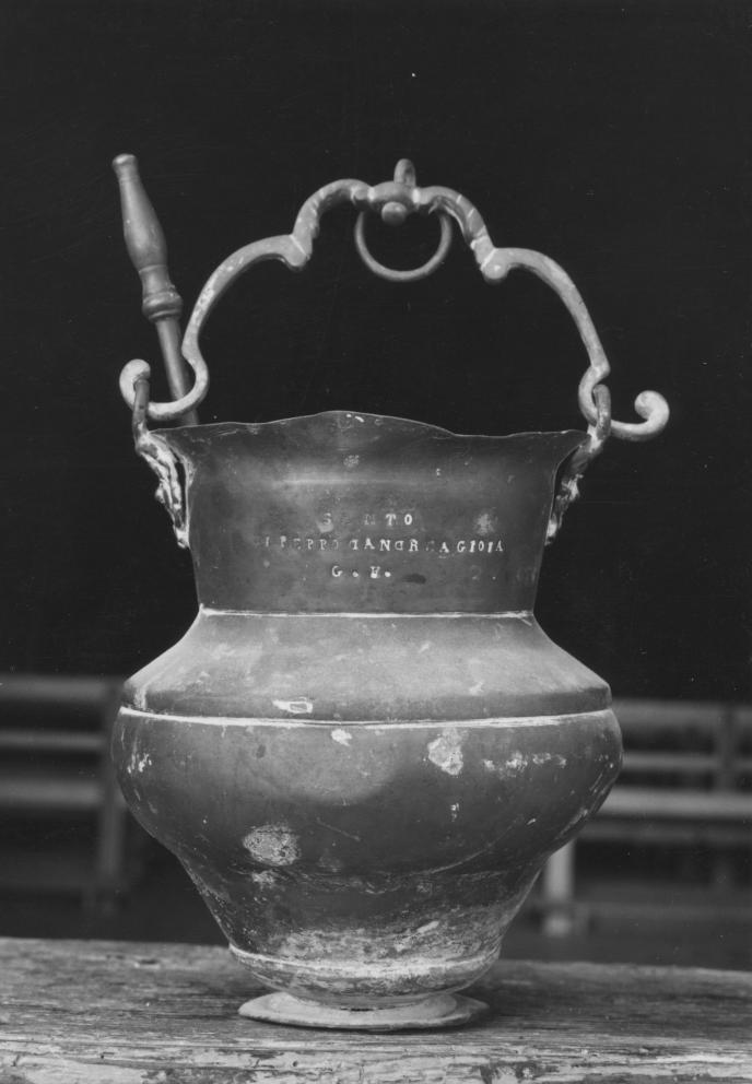 secchiello per l'acqua benedetta - bottega Italia meridionale (fine sec. XVIII)