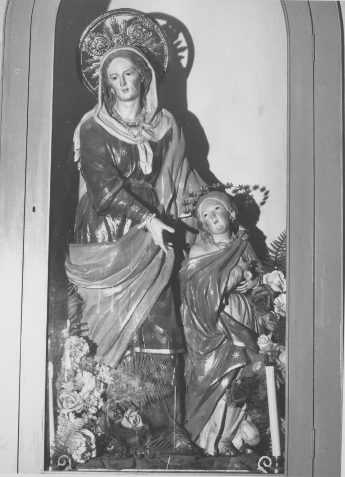 Maria Vergine bambina e Sant'Anna (gruppo scultoreo) - bottega napoletana (primo quarto sec. XIX)