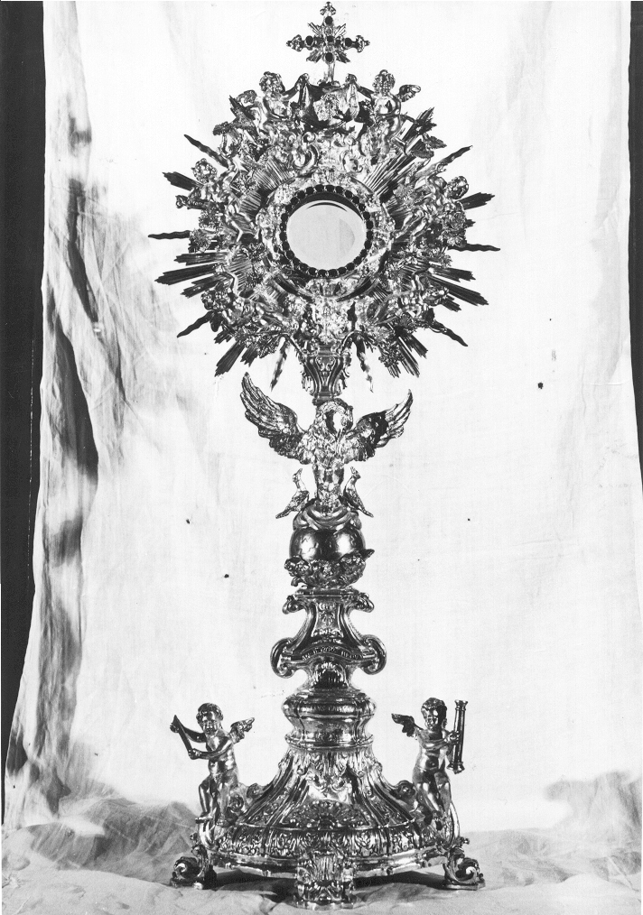 ostensorio - a raggiera - bottega napoletana (sec. XVIII)