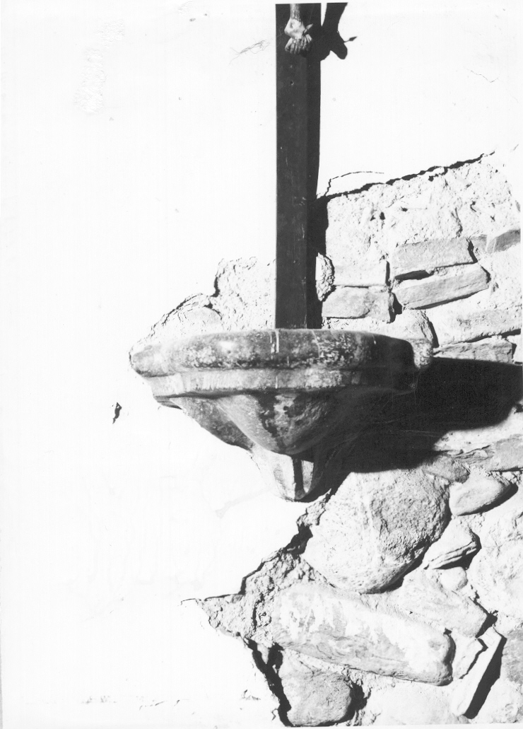 acquasantiera pensile - bottega lucana (metà sec. XIX)