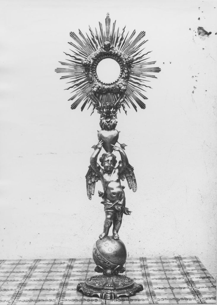 ostensorio - a raggiera - bottega napoletana (prima metà sec. XVIII)