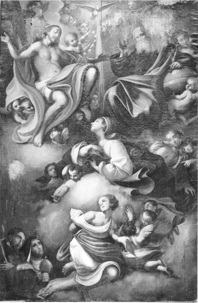 incoronazione di Maria Vergine (dipinto) - ambito Italia meridionale (fine/inizio secc. XVIII/ XIX)