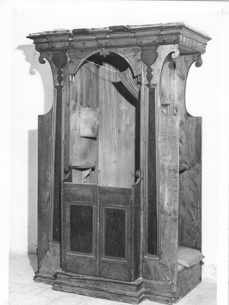 confessionale - bottega lucana (fine/inizio secc. XVIII/ XIX)