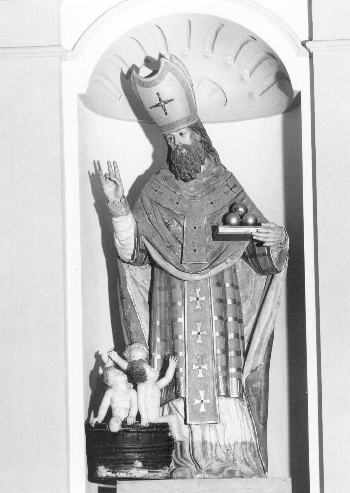 San Nicola di Bari (statua) di Pugillo Pietro (sec. XIX)