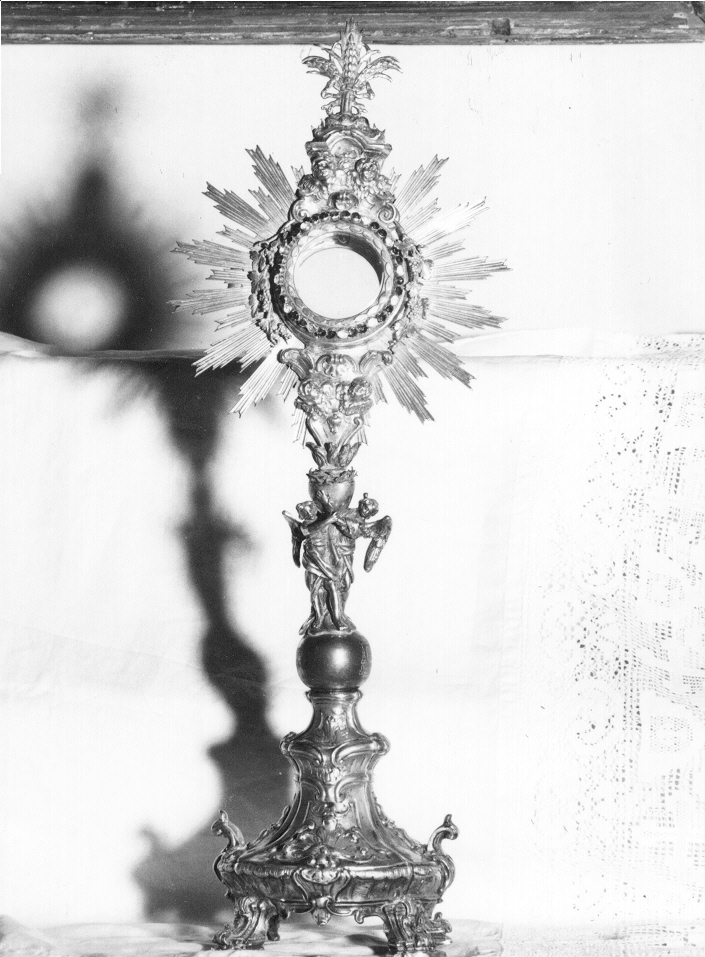 ostensorio - a raggiera - bottega napoletana (sec. XVIII)