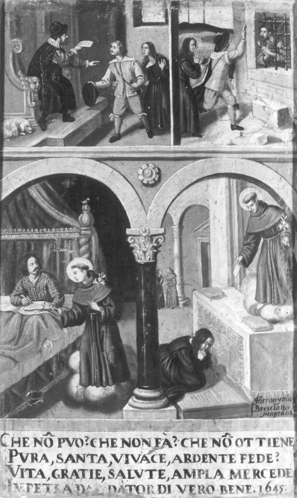 Sant'Antonio da Padova salva un condannato a morte (dipinto, ciclo) di Bresciano Girolamo (sec. XVII)