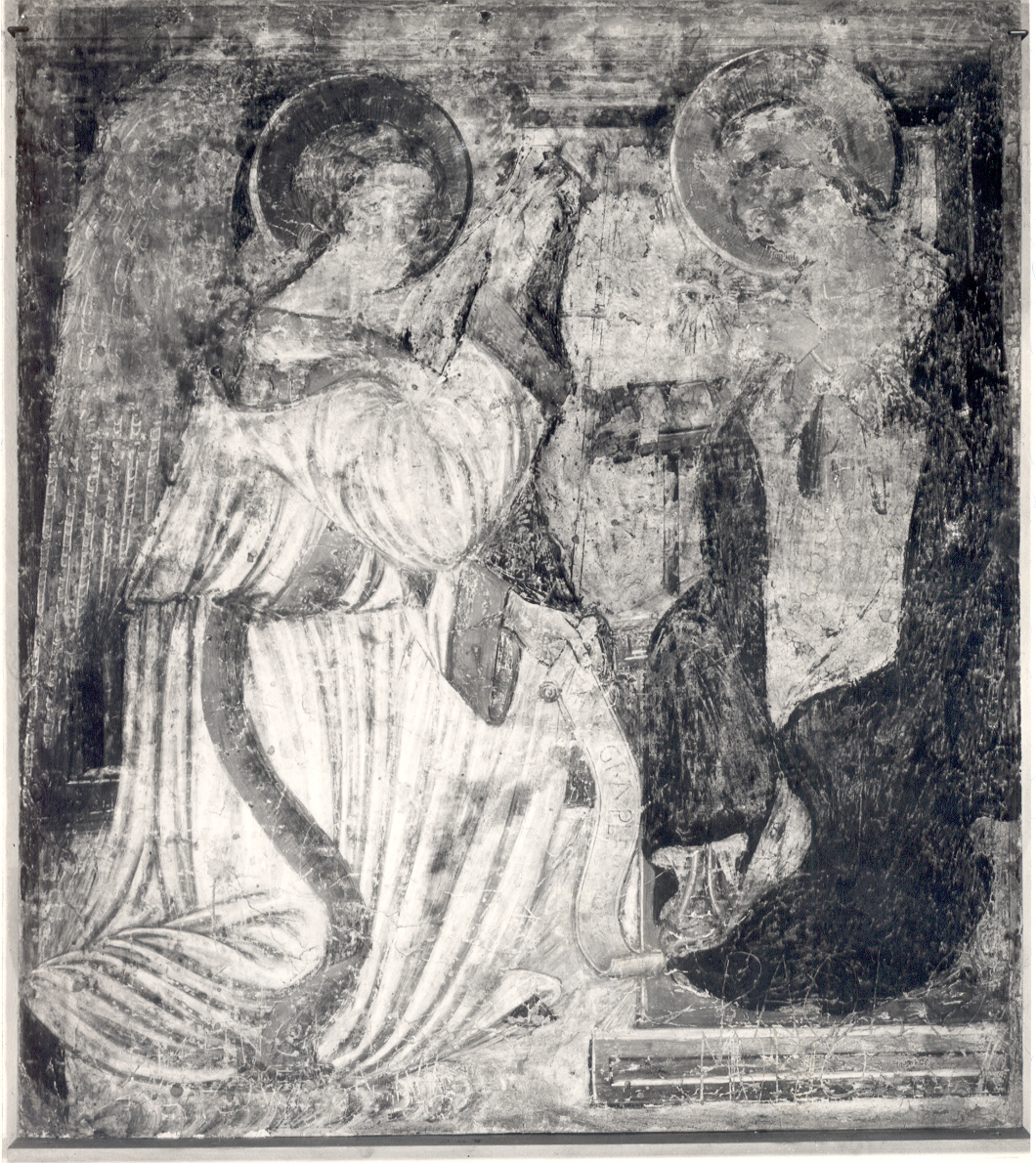 Annunciazione (dipinto) di Maestro del Sepolcro di Martino de Chello (attribuito) (metà sec. XV)