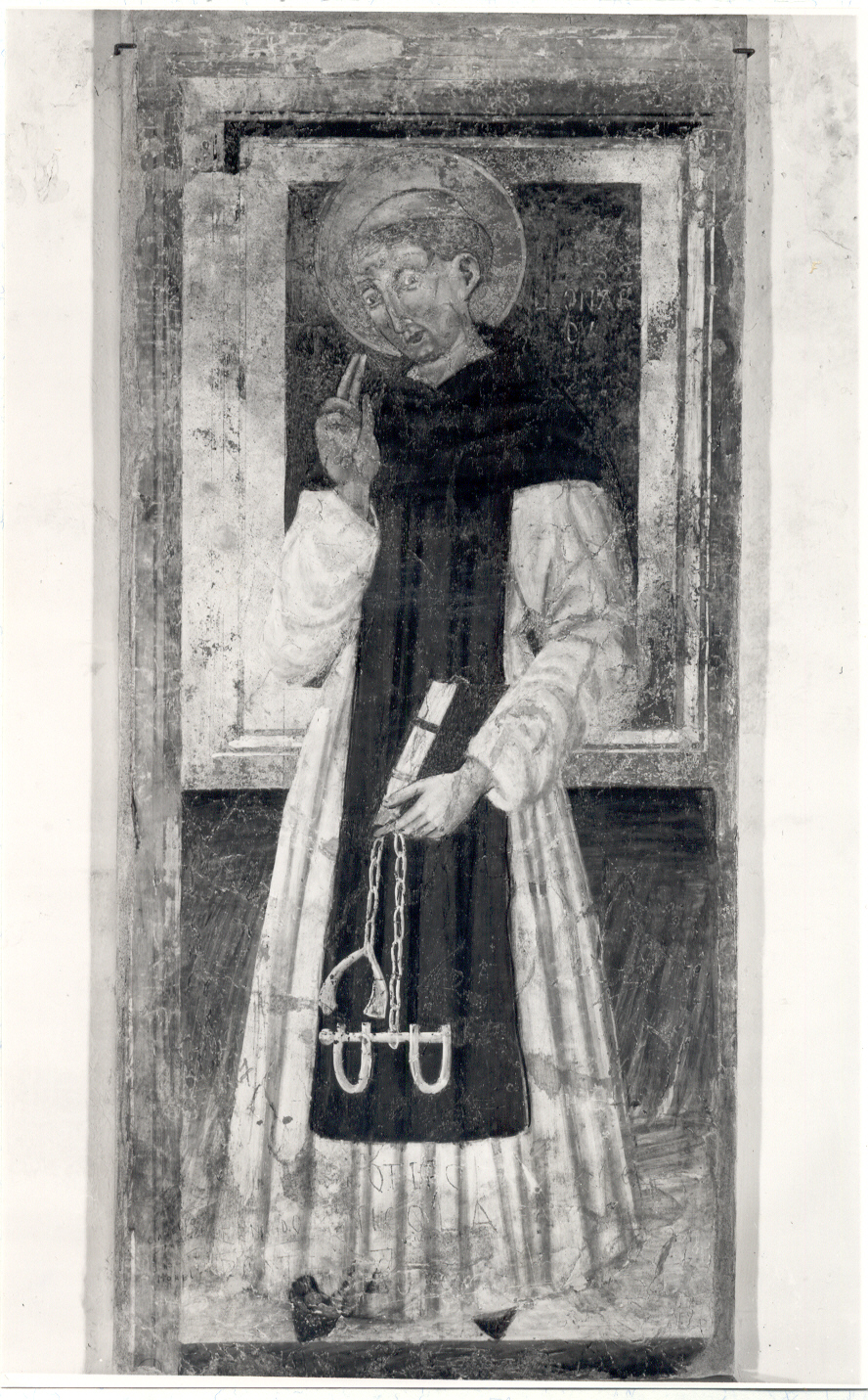 San Leonardo (dipinto) di Maestro del Sepolcro di Martino de Chello (attribuito) (metà sec. XV)