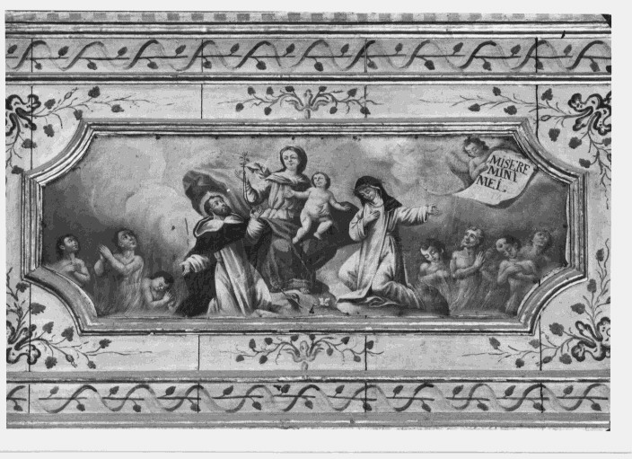 Madonna del Rosario con San Domenico e Santa Caterina da Siena (dipinto) - ambito Italia meridionale (sec. XVIII)