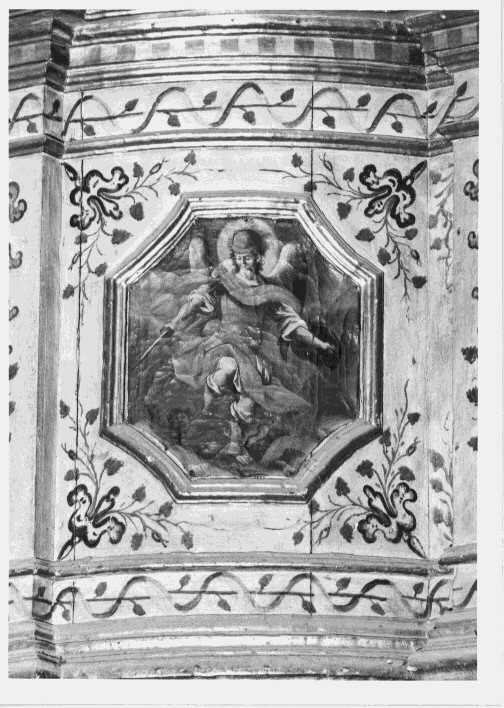 San Michele Arcangelo schiaccia il demonio (dipinto) - ambito Italia meridionale (sec. XVIII)