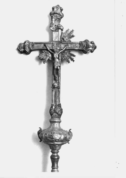croce processionale - ambito napoletano (seconda metà sec. XVIII)