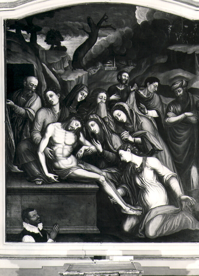 deposizione di Cristo nel sepolcro (dipinto) - ambito materano (sec. XVI)