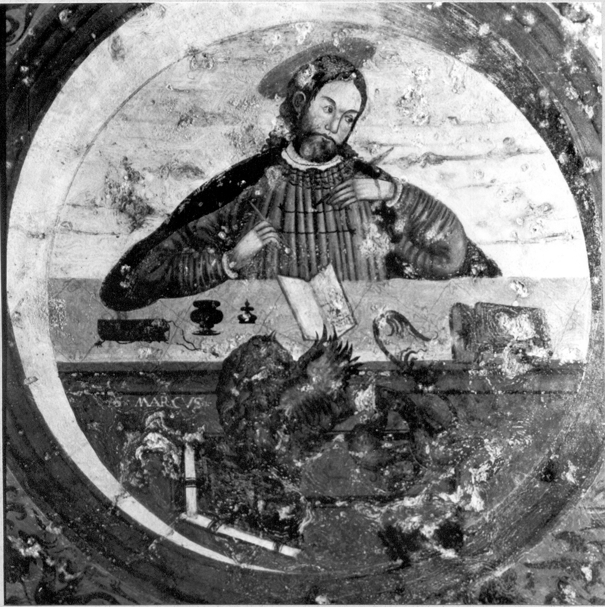 S. Marco Evangelista (dipinto) di Maestro del Polittico di S. Pietro Caveoso (attribuito) - ambito di Simone da Firenze (secondo quarto sec. XVI)