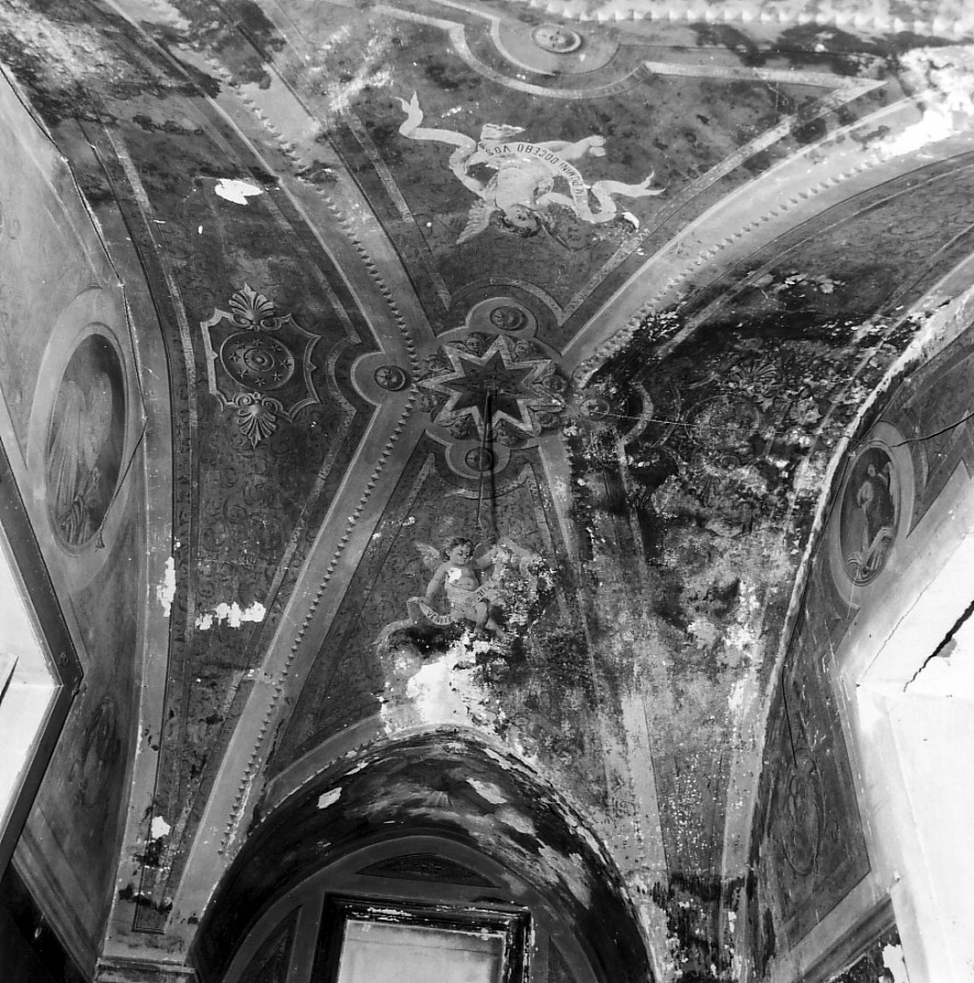 Spirito Santo, san Pietro e san Paolo, angeli reggicartiglio (dipinto, complesso decorativo) di D'Antona Francesco Saverio (sec. XX)