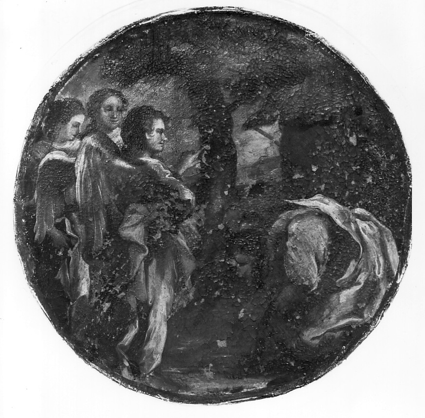 Abramo e i tre angeli (dipinto) di Carella Domenico Antonio (sec. XVIII)
