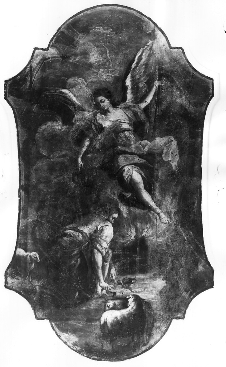 Mosè e il roveto ardente (dipinto) di Carella Domenico Antonio (sec. XVIII)