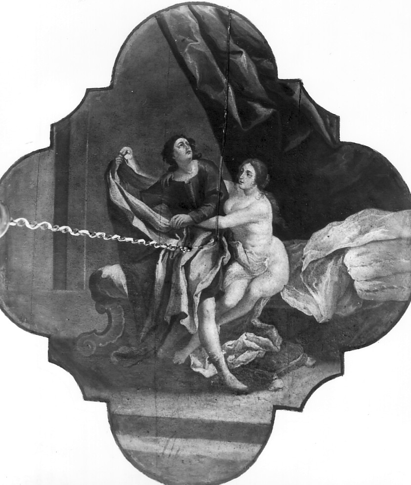 Giuseppe e la moglie di Putifarre (dipinto) di Carella Domenico Antonio (sec. XVIII)