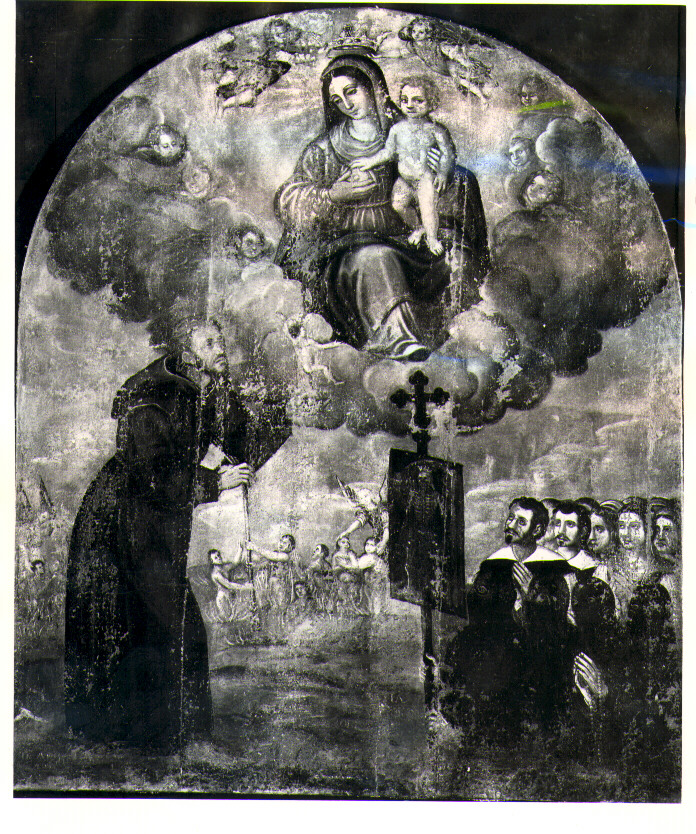 Madonna con Bambino, santi e anime del purgatorio (dipinto) - ambito Italia meridionale (sec. XVII)