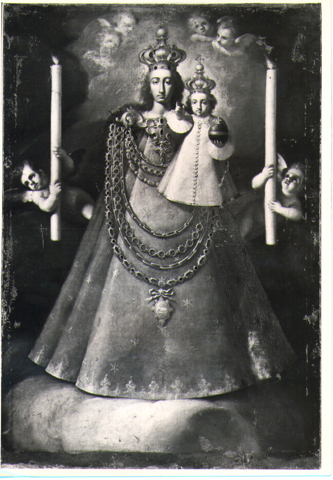 Madonna di Loreto, Madonna con Bambino e angeli (dipinto) - ambito Italia meridionale (sec. XVIII)