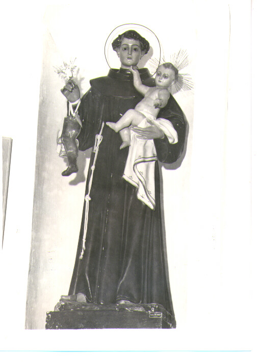 Sant'Antonio da Padova con il bambino (statua) - bottega Italia meridionale (secc. XIX/ XX)