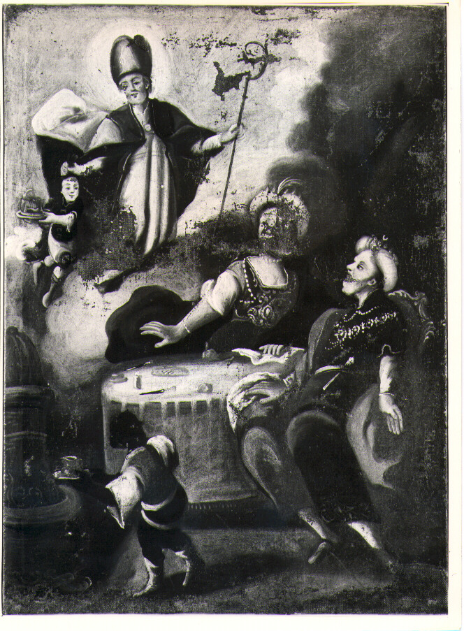 San Nicola di Bari e il figlio del nobile fatto prigioniero (dipinto) - ambito Italia meridionale (sec. XVIII)