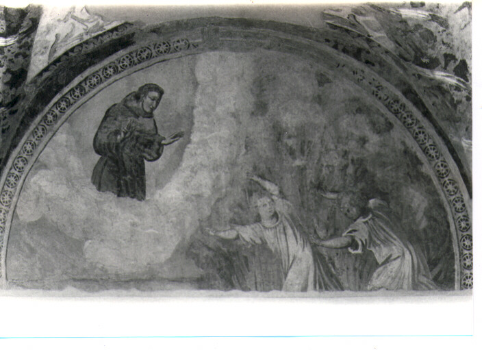 Sant'Antonio da Padova salva un giovane dalle fiamme (dipinto) di Sciarra Giuseppe (sec. XVII)