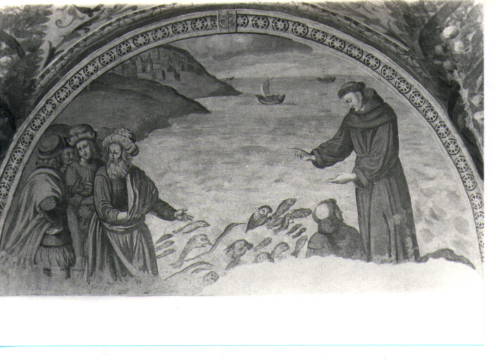 Sant'Antonio da Padova predica ai pesci (dipinto) di Sciarra Giuseppe (sec. XVII)