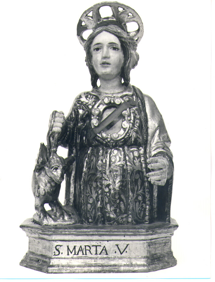 Santa Marta (reliquiario - a busto) - bottega Italia meridionale (sec. XVII)