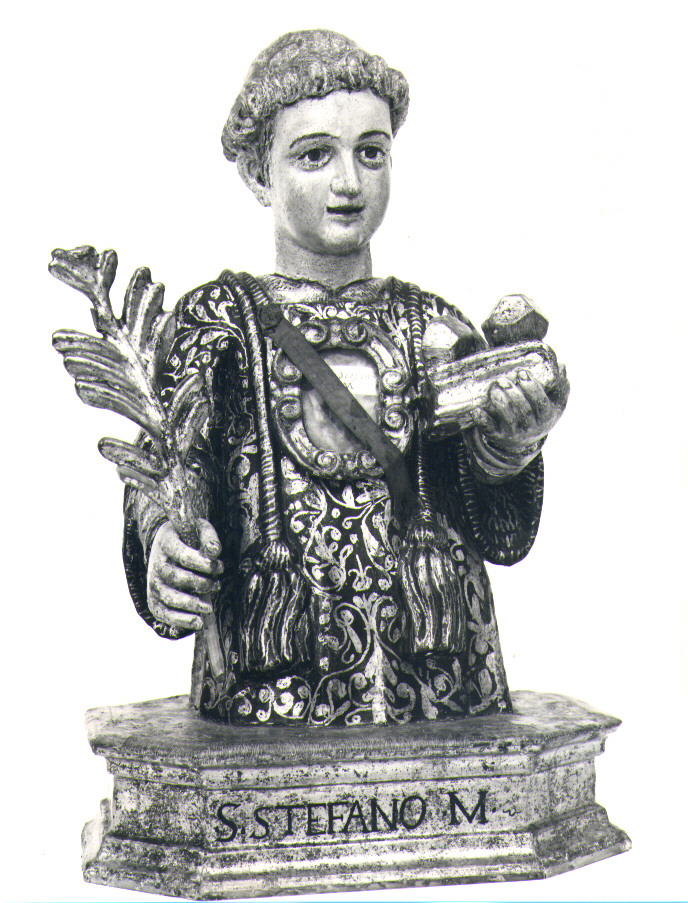 Santo Stefano M (reliquiario - a busto) - bottega Italia meridionale (sec. XVII)