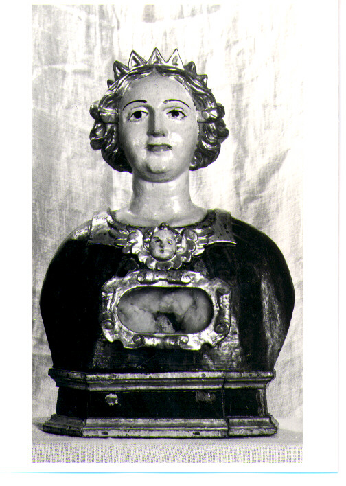 Santa Iustina (reliquiario - a busto) - bottega Italia meridionale (sec. XVII)