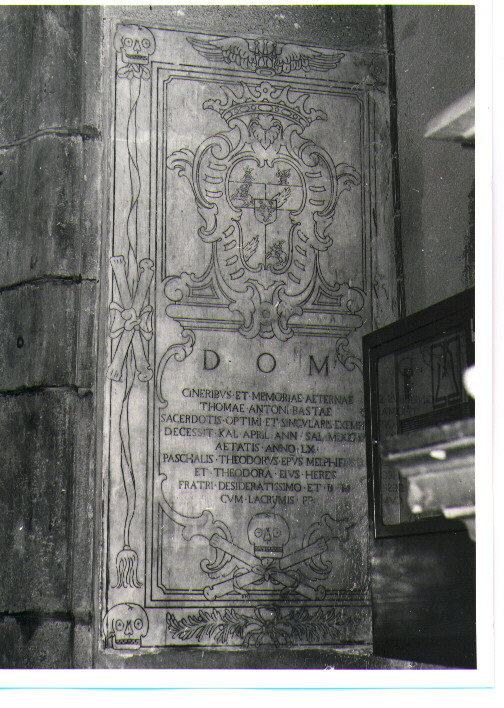 lapide commemorativa - bottega lucana (sec. XVIII)