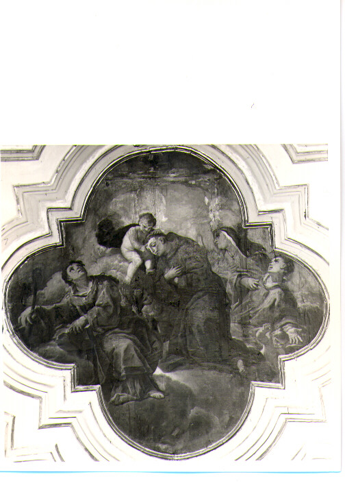 Gesù Bambino con Sant'Antonio, Santa Chiara, San Lorenzo e santo diacono (dipinto) di Miglionico Antonio (attribuito) (prima metà sec. XVIII)