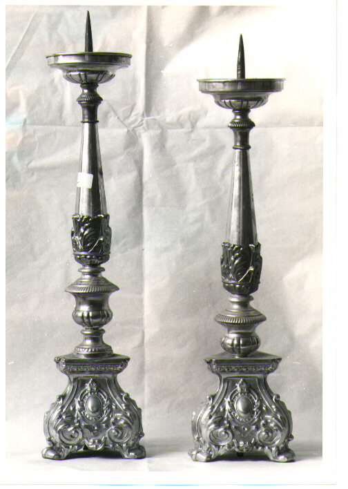 candelabro, serie - bottega napoletana (metà sec. XIX)