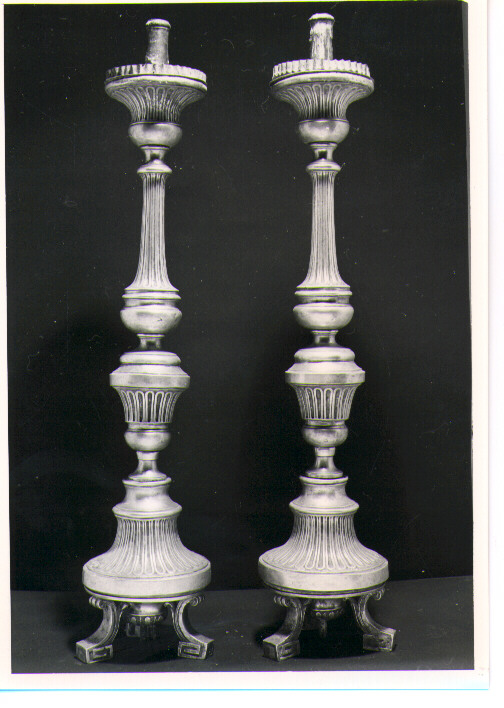 candelabro, serie - bottega napoletana (prima metà sec. XIX)