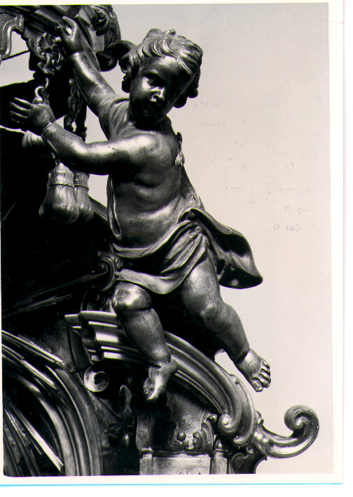 tronetto per esposizione eucaristica - a tempietto - bottega napoletana (sec. XVIII)