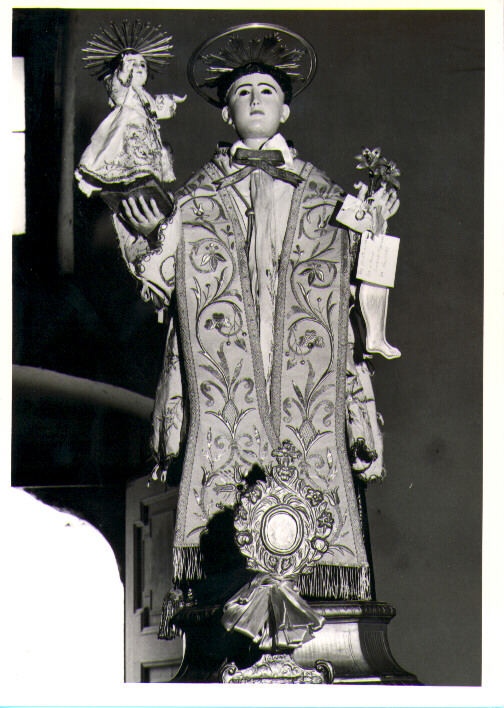 Sant'Antonio da Padova con il bambino (scultura) - bottega Italia meridionale (sec. XVII, sec. XVII)