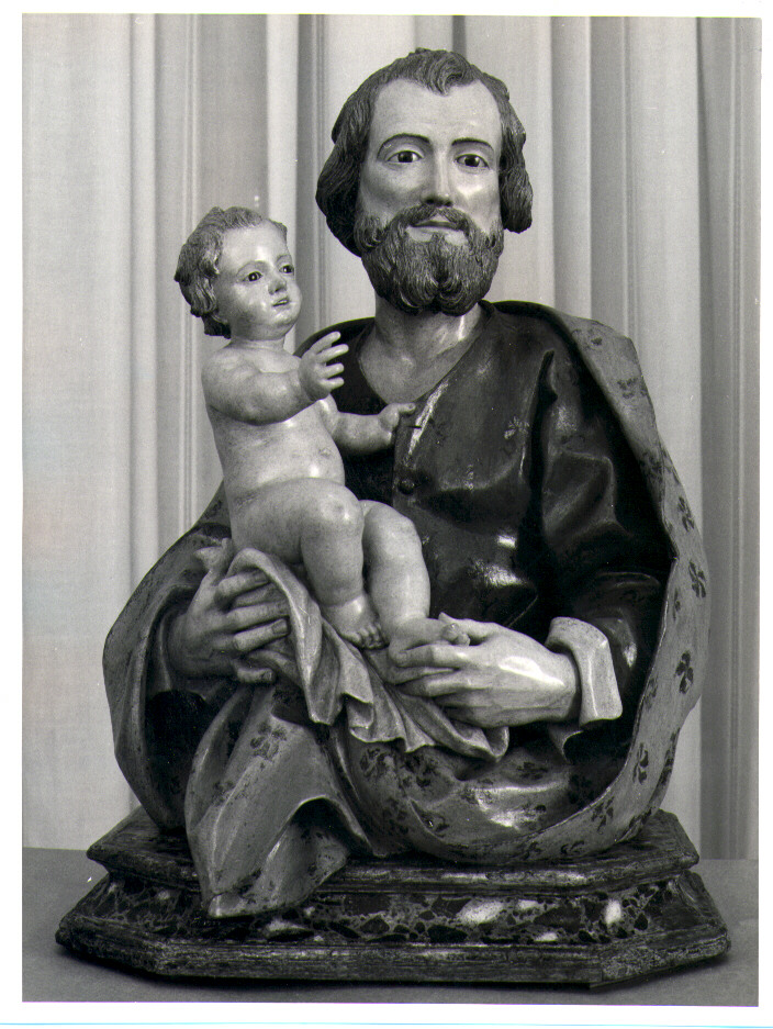 San Giuseppe e Gesù Bambino (scultura) - bottega Italia meridionale (seconda metà sec. XIX)