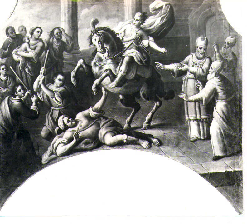 cacciata di Eliodoro dal tempio (dipinto) - ambito Italia meridionale (prima metà sec. XVIII)